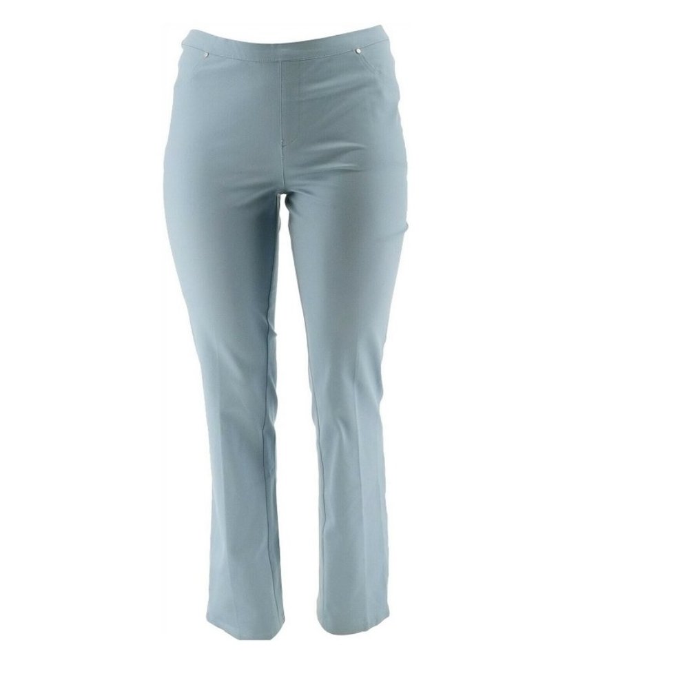 Stretch Straight Leg Pull-on Pants 2 Light indigo
